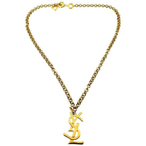 ysl charity necklcace|YSL earrings and necklaces.